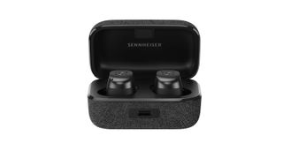 the sennheiser momentum true wireless 3 in their charging case