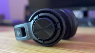 Turtle Beach Atlas Air gaming headset on its side showing floating cup design