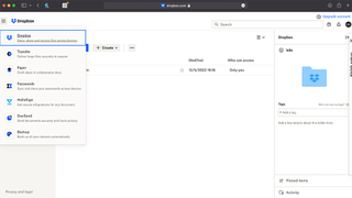 Dropbox in use