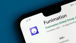 Funimation in store on smartphone available to download