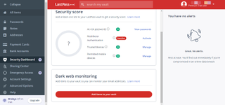 LastPass monitoring