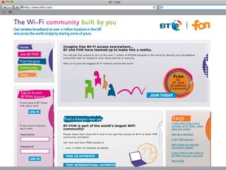 BT fon homepage