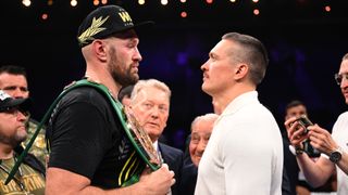 Tyson Fury and Oleksandr Usyk face off ahead of the Fury vs Usyk fight