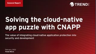 Red whitepaper cover with title and logo, on the topic of cloud-native application protection