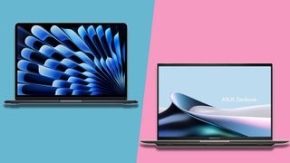 macbook air and asus zenbook laptops