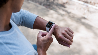 Person using Apple Watch ECG app