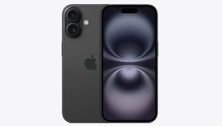 The iPhone 16 in black