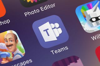 The Microsoft Teams app logo displayed on a smartphone