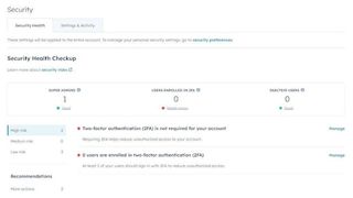 Screenshot of hubspot security details