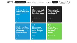 IFTTT homepage