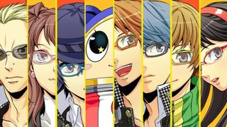 Characters from Persona 4 in a comic strip-esque montage