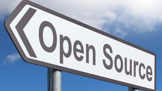 A road sign saying &quot;Open Source&quot;.