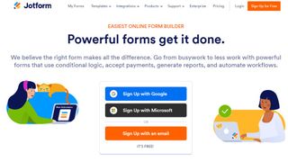 Jotform website screenshot