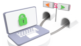 Private Internet Access' split tunneling graphic