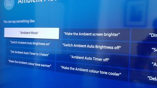 Samsung The Frame TV's menu screens