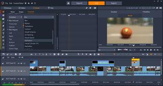 Screenshot of video editing software Pinnacle Studio 25