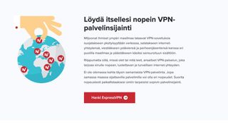 ExpressVPN:n verkkosivu