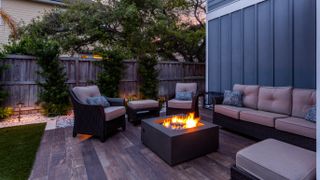 Firepit in backyard