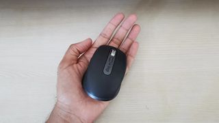 A Logitech mouse on a desk