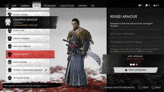 ghost of tsushima armor kensei armor