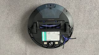 The underneath of the Eufy RoboVac X8