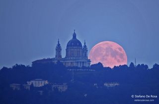 September 2014 Harvest Moon Over Italy