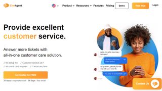LiveAgent website screenshot.