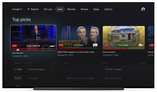 Google TV Live Tab