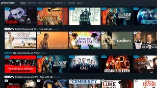 A screengrab of the IMDb TV row on Amazon Prime Video.