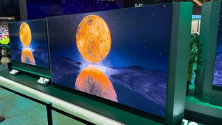 The Hisense 163-inch micro-LED TV at CES 2025