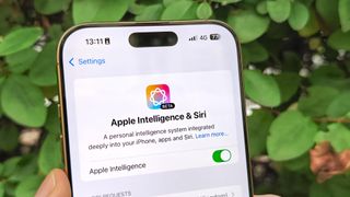 Apple Intelligence logo in iOS 18.1