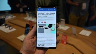 Der Webbrowser auf dem Google Pixel 7 Pro