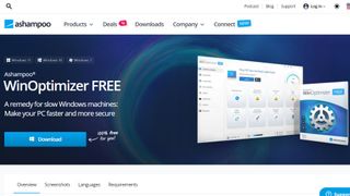 Website screenshot for Ashampoo WinOptimizer