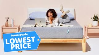 A young woman rests on the Siena Mmeory Foam Mattress