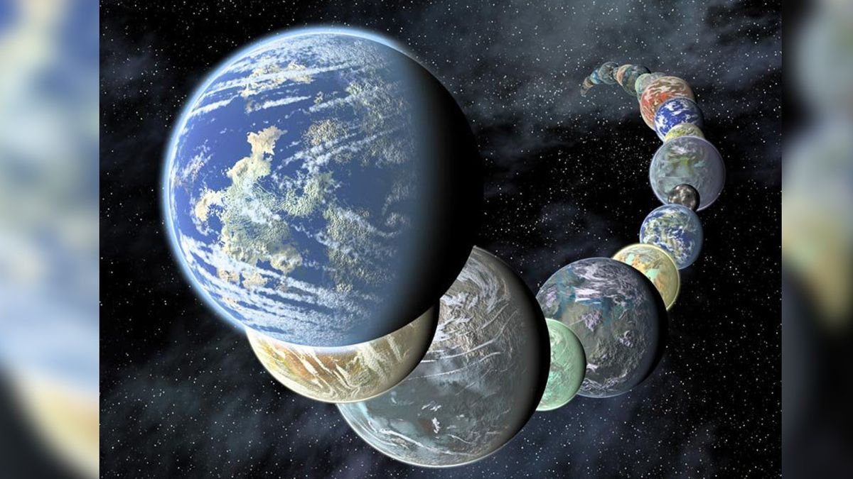 An artist&#039;s illustration of terrestrial planets 