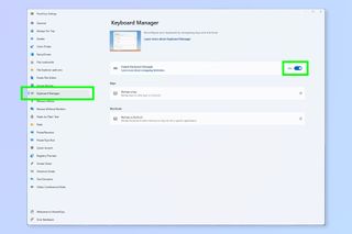 A screenshot showing how to remap shortcuts in Windows 11 using PowerToys