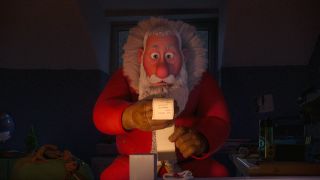 Santa Clause reading a Nice and Naughty list in That Christmas on Netflix