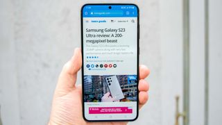 galaxy s23 plus showing s23 ultra review on tom's guide