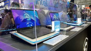 MSI Prestige 16 AI+ Evo under glass at Computex