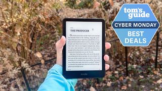 Amazon Kindle with a Cyber Monday deal tag