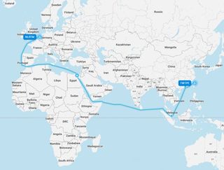 Fluent Cargo shipment route Taiwan to Holland