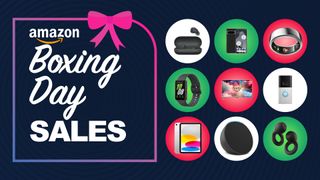 Collage of deals from Amazon UK Boxing Day sales including Sony earbuds, Pixel phone, Oura smart ring, Amazon Fire TV, iPad and Loop earplugs