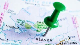 USA states on map: Alaska.