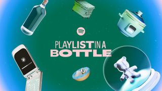 Graphics for Spotify&#039;s Playlist in a Bottle feature 