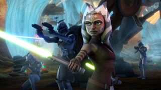 Star Wars timeline: a screenshot of Ahsoka in the animated Star Wars series.