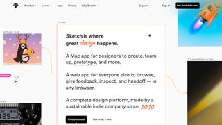 Sketch website screenshot