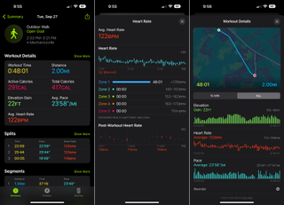 Apple Watch Ultra workout stats