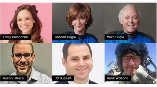 headshots of six smiling people — two women and four men