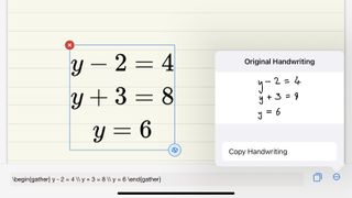 Goodnotes 6 on iPad being used for mathetmatical equations.