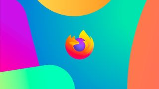 Firefox logo on colorful background